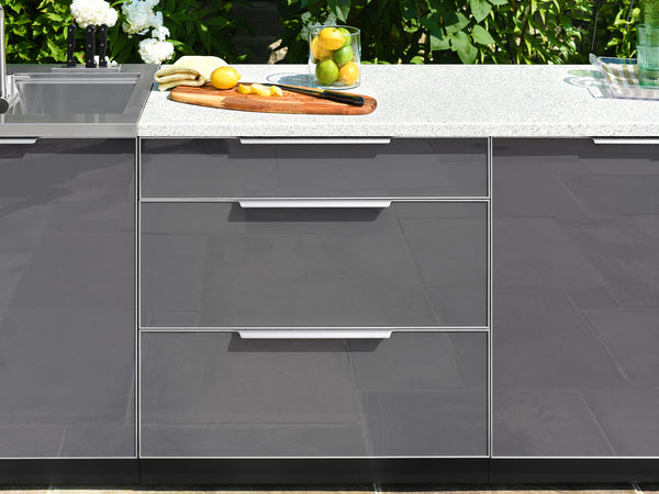 NewAge Products Aluminum Slate 4-Piece Outdoor Kitchen Set