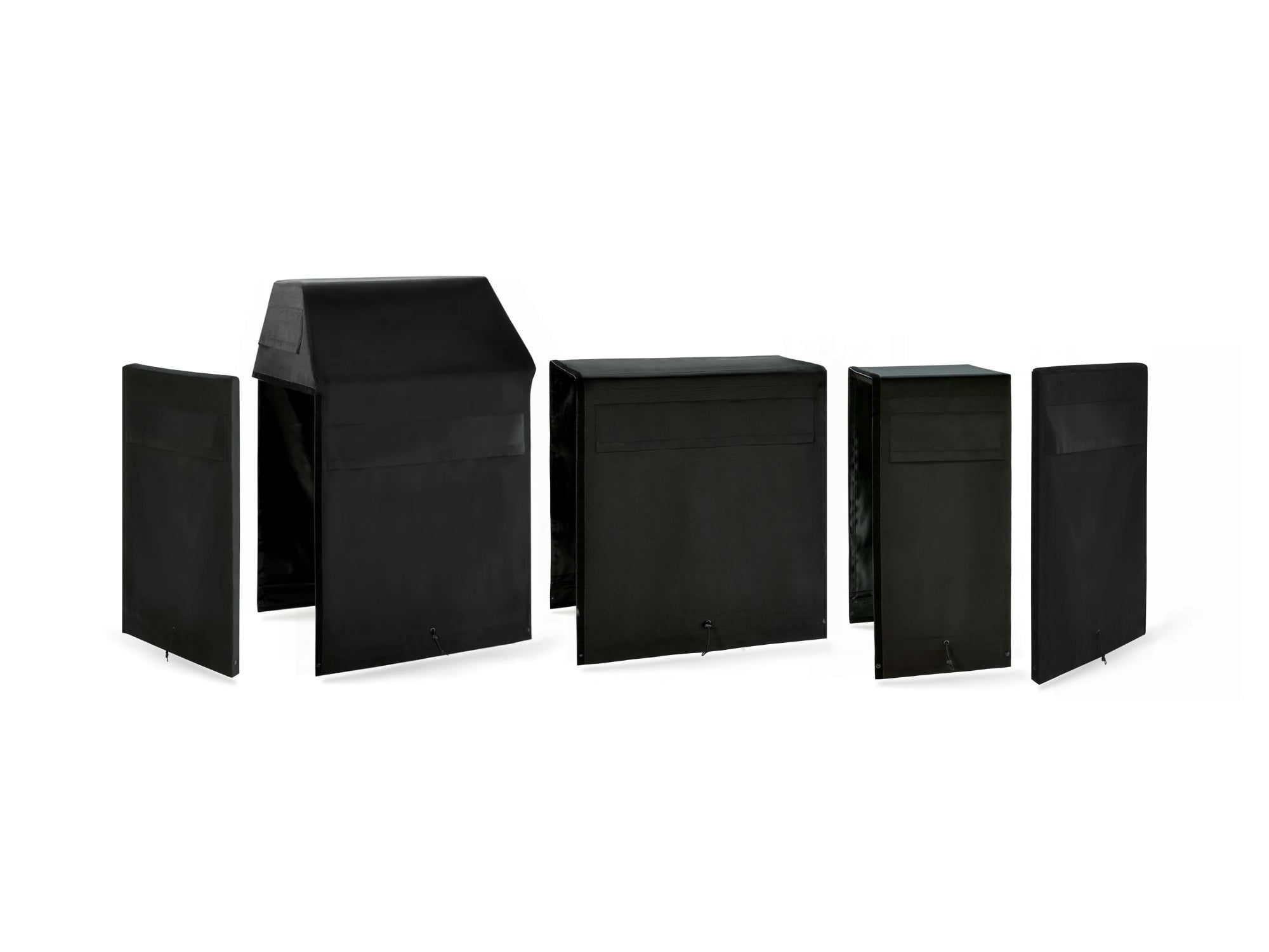 Outdoor Kitchen Cabinet Signature Cover Bundle: Platinum Grill, 36 in. Cabinet, Dual Side Burner, Right/Left End Panel