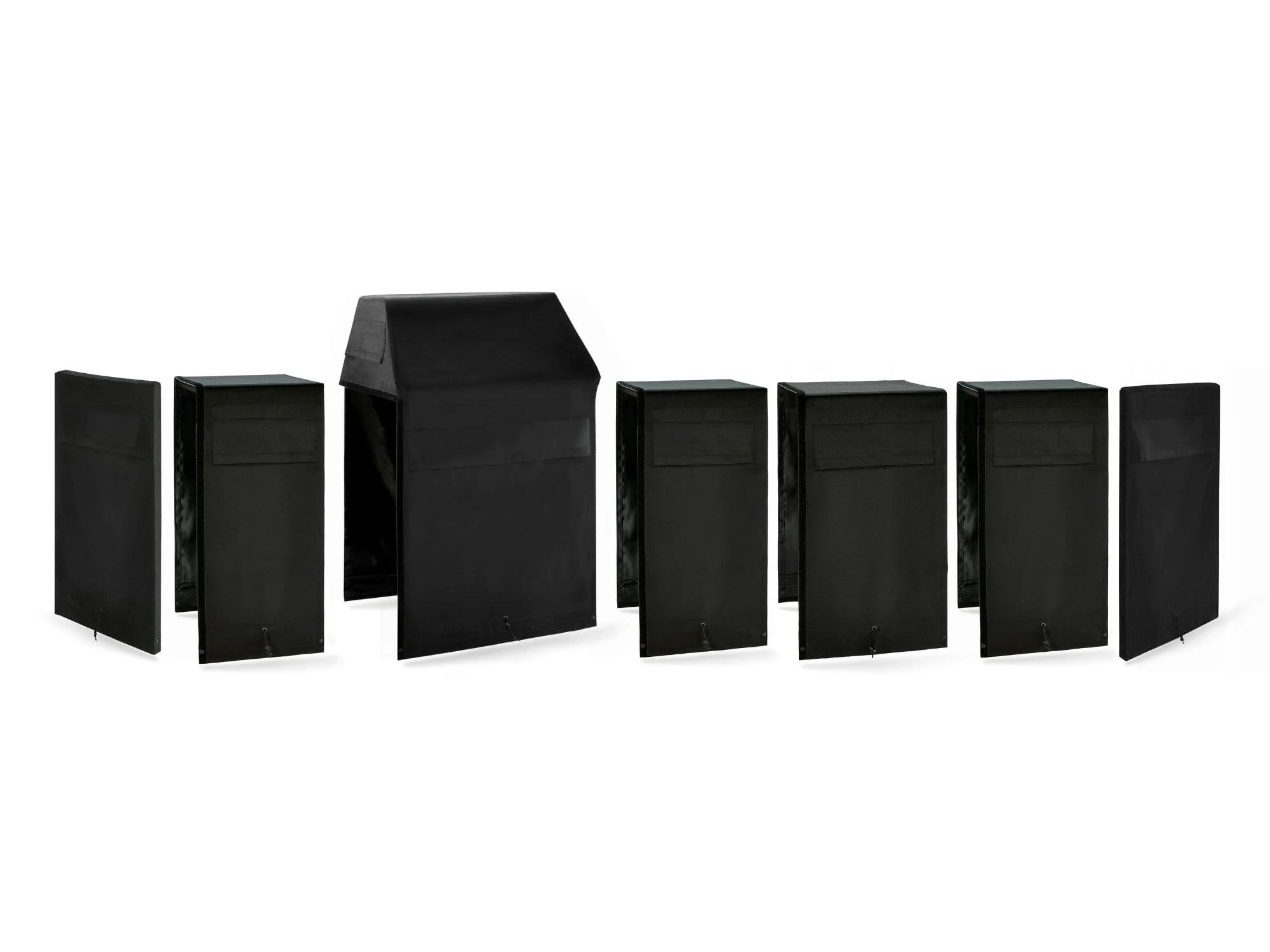Outdoor Kitchen Cabinet Signature Cover Bundle: Platinum Grill, Dual Side Burner, (2) 18 in. Cabinet, 24 in. Cabinet, Right/Left End Panel