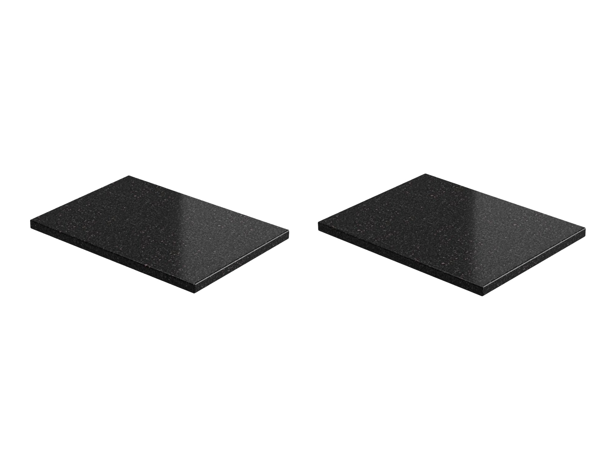 Black Galaxy Granite Countertop Bundle: (1) 18 in. Countertop, (1) 18 in. Countertop 1 Side Extended