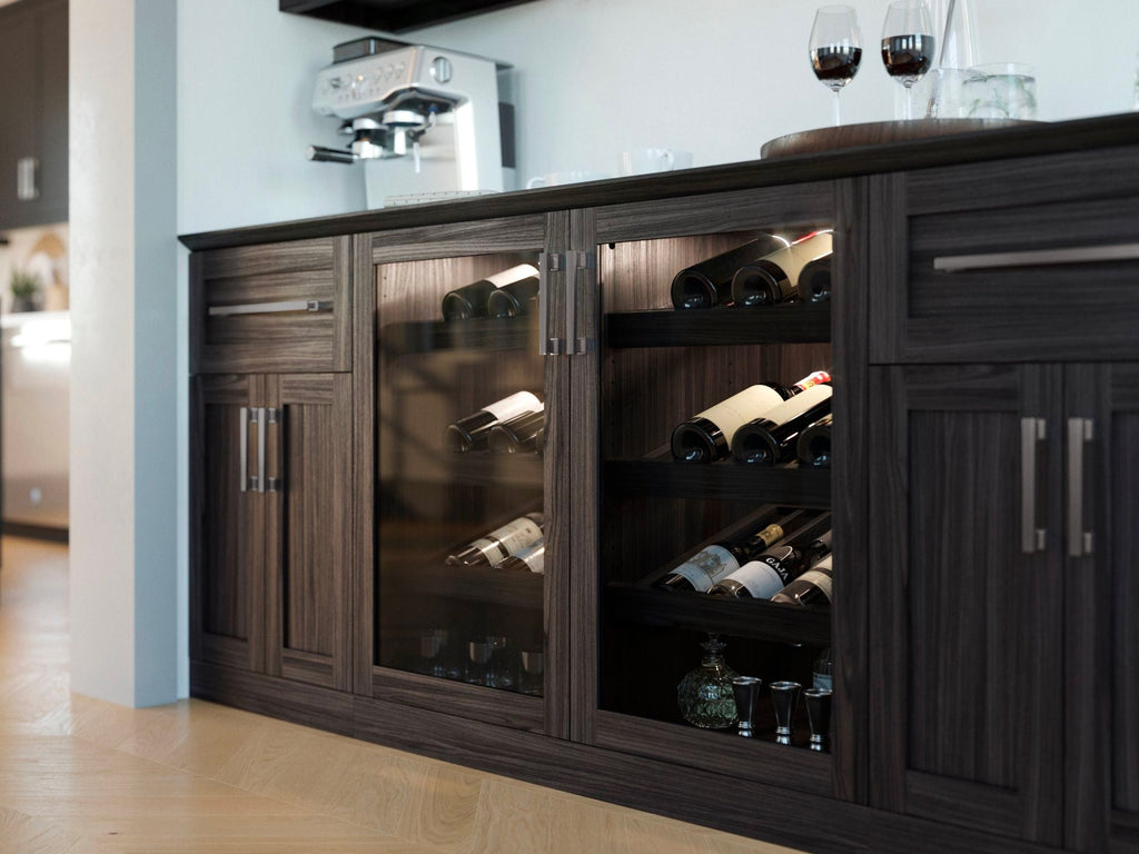 Home Bar 6 Piece Set with Three Drawer and Wall 21