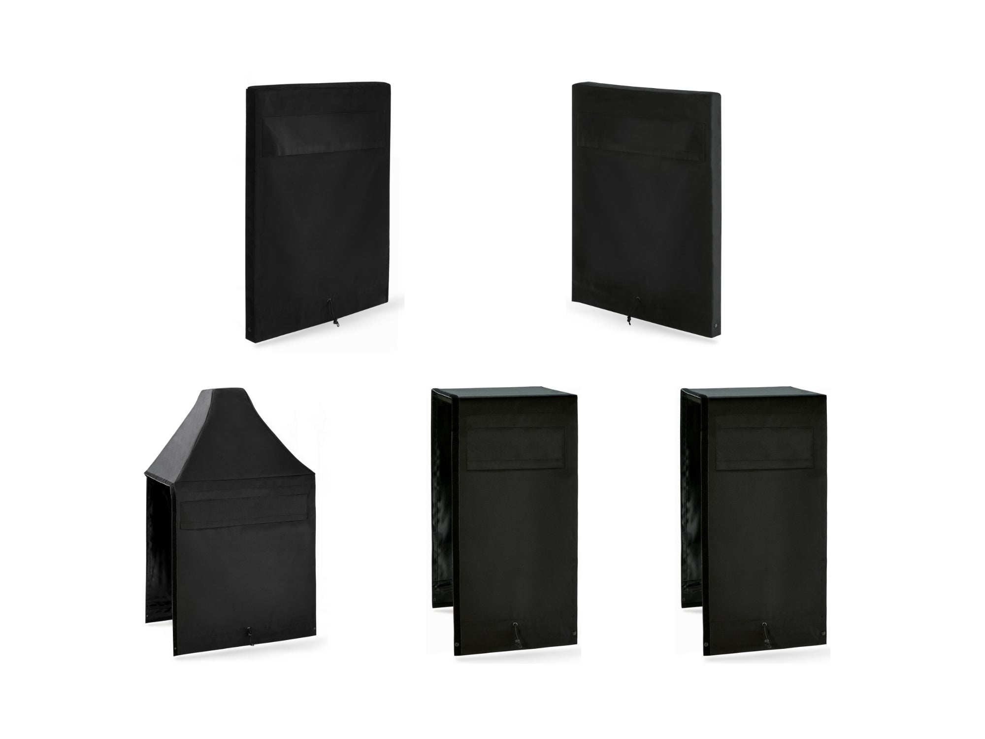 Outdoor Kitchen Cabinet Signature Cover Bundle: Kamado Grill, (2) 18 in. Cabinet, Right/Left End Panel