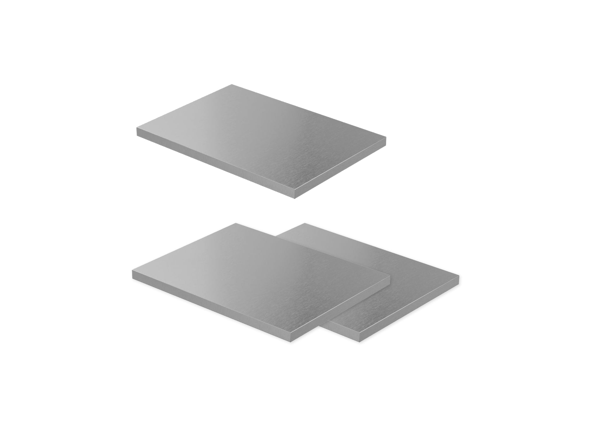 Signature Outdoor Kitchen Cabinet Stainless Steel Countertop Bundle: (1) 18 in Countertop, (2) 18 in Countertop 1-Side Extended