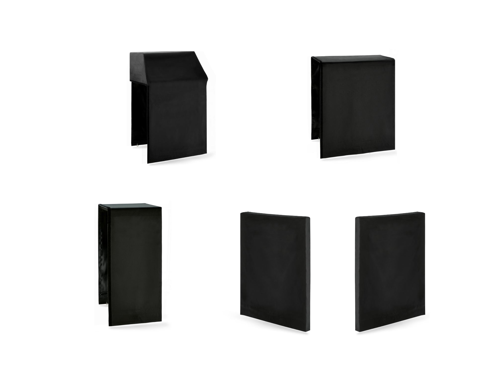 Outdoor Kitchen Classic Cover Bundle: 33 in./36 in./40 in. Platinum Grill, 32 in., 16 in., Cabinet Set, Right/Left End Cover Panel