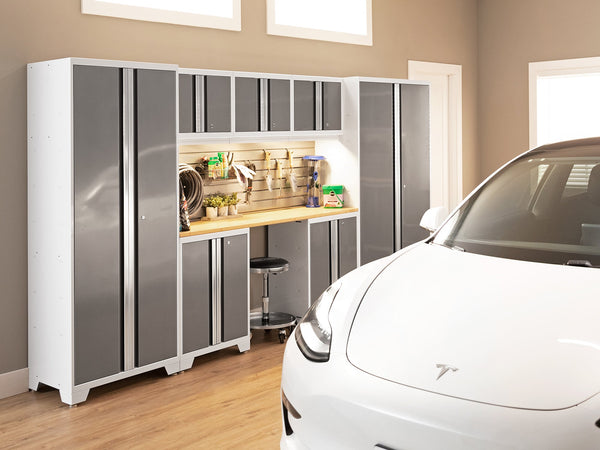 Bold Series 10PC Garage Cabinetry Set · 24-Gauge Steel · Partial Assem ...