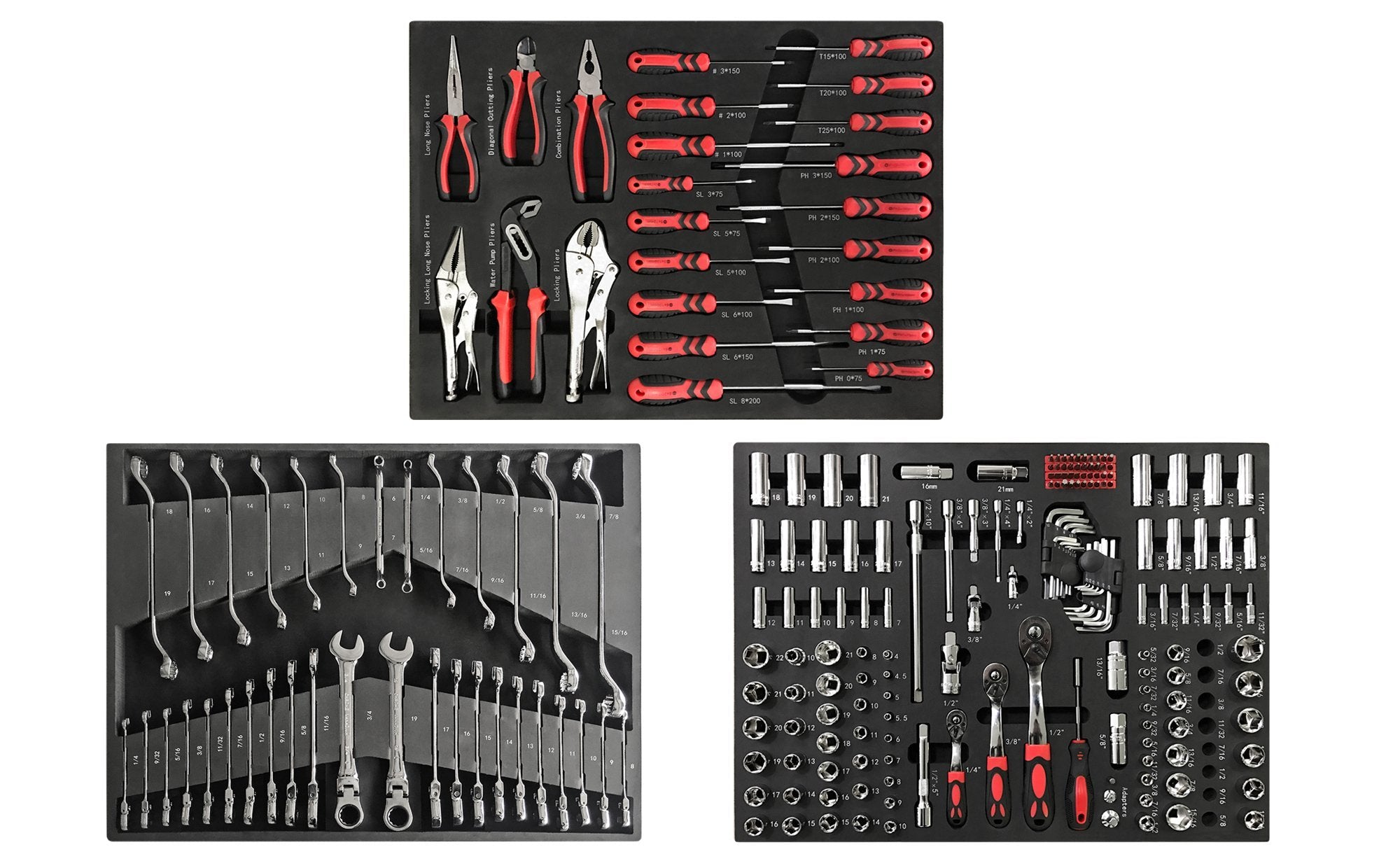 Pro Series Socket, Screwdriver, Plier and Wrench Tray