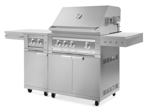 Built-in Platinum Grill and Dual Side Burner with Cart - Natural Gas & Liquid Propane