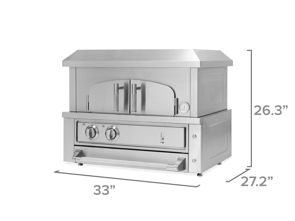 Outdoor Kitchen 33 in. Platinum Countertop Pizza Oven NewAge Products